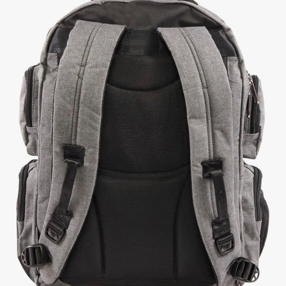 ORIGINAL PENGUIN Backpack, Grey Crosshatch, 19" Odell Collection - Picture 2 of 11